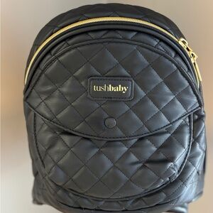 Tushbaby Black Quilted Baby Bag